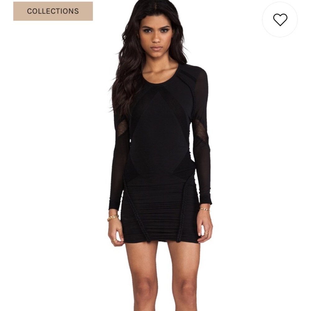 Iro black long sleeve mini dress
